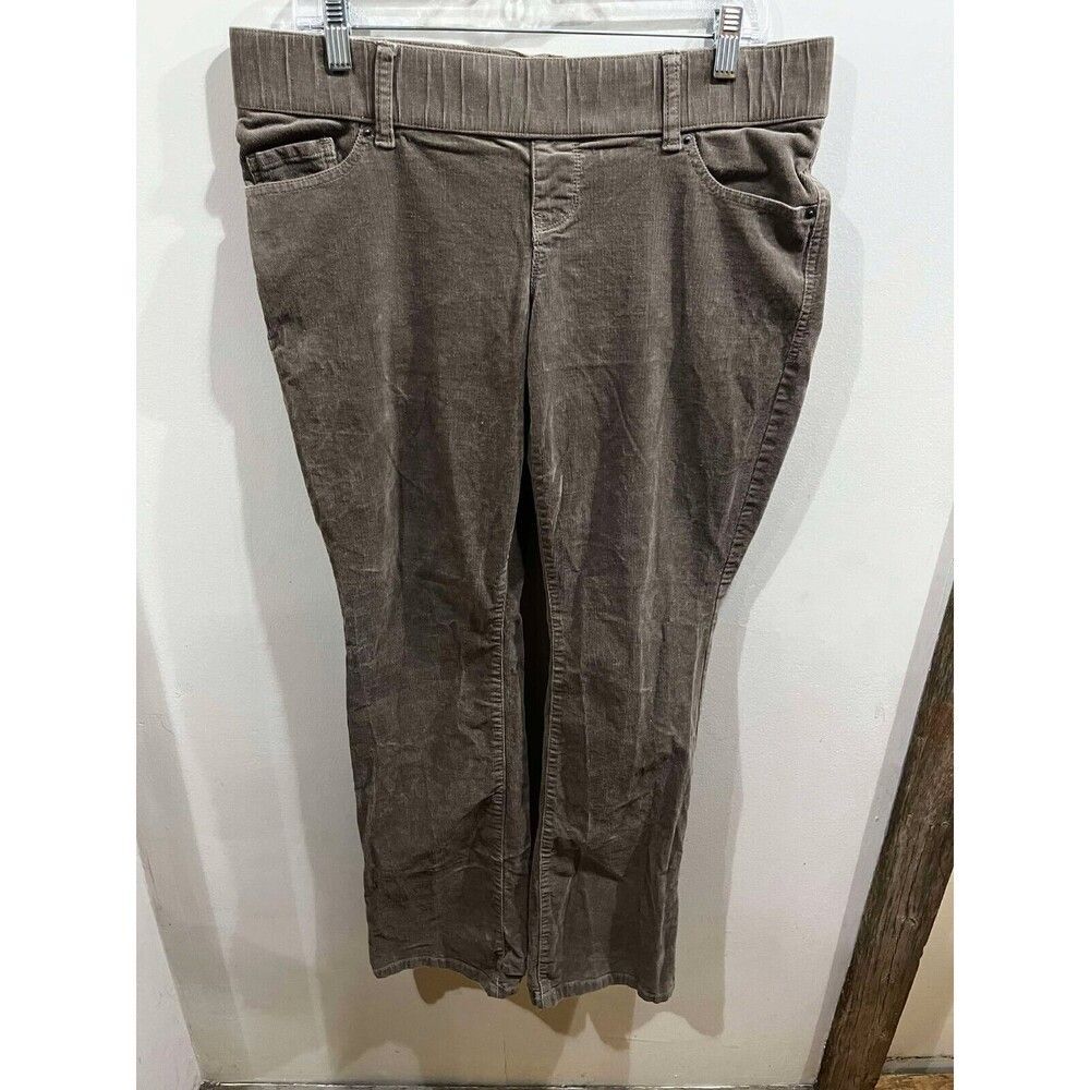 Old Navy Maternity Women's Corduroy Pants Size 10 Boot Cut Woven Waistband Brown